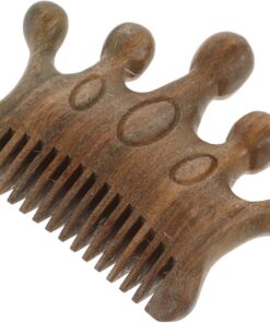 Peigne de Massage en Bois Vert, Compact et Portable pour Usage Quotidien | Format Facile à Emporter, Adapté aux Déplacements, pour Soins Capillaires à Maison