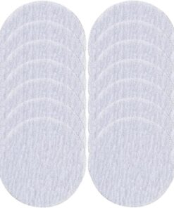 HEMOTON 20 Pièces Papier de Verre pour Tailler Crayon à Sourcils et Accessoires Manucure, Papier Abrasif Léger Beauté et Nail Art en Argenté