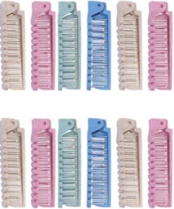 OUNONA Lot de 20 Peignes Pliants de Voyage Petits en Plastique Masseurs et Démêleurs Unisexes pour Soins Capillaires Extérieurs et Camping Plusieurs styles