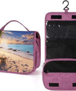 Trousse de toilette romantique pour homme et femme, trousse de maquillage portable à crochet de suspension, trousse de maquillage pour accessoires, shampooing, conteneur pleine grandeur