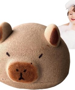 Capybara Bath Sponge, Soft Shower Body Scrubber, Versatile Capybara Bath Ball, Gentle Bathing for Women, Men, Kids, Face Washing, Dishwashing, Cleaning Tables Glasses