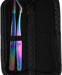STOBAZA Set de Pinces à Épiler Acier Inoxydable pour Cils Kit Tweezers pour Femmes Outil Léger et Précis pour Extension de Cils et Maquillage Quotidien