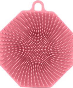 Bath Silicone Scrubber, Soft Bristle Body Brush, Gentle Skin Exfoliator, (4.92x4.33x0.98 inches), Scalp Massager, Shower Sponge for All Skin Types, Bathing Accessory