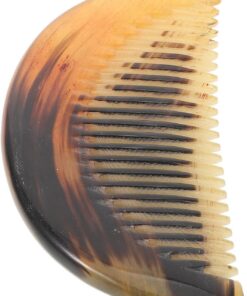 ULTECHNOVO Peigne de Massage Corne pour Cheveux Peigne à Dents Fines Antistatique Outil Manuel pour Massage Du Chevelu pour Soin Capillaire et Coiffure Femmes et Voyage