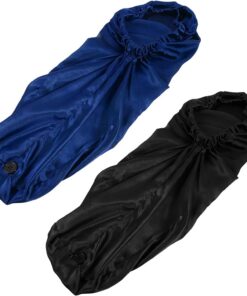 Ciieeo Bonnets de Nuit en Satin pour Femme Lot de 2, Grosse Taille Adaptés Cheveux Longs et Épais, Bonnet de Nuit Long avec Fermeture, Soin Capillaire à Domicile