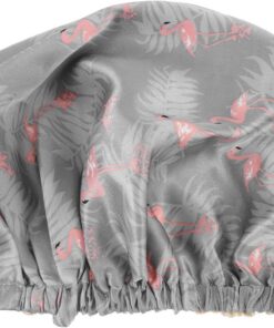 VOSAREA Réglage Discret Double Couche en Satin Imprimé Bonnet de Soin Capillaire et Protecteur pour Femmes pour Cheveux la Nuit