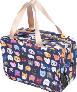 VALICLUD Trousse De Maquillage Zippée avec Poignée Organisateur Cosmétique Portable Et Imperméable Trousse De Toilette Pratique pour Voyage Et Usage Quotidien
