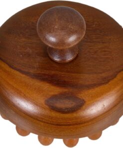 OUNONA Peigne de Massage Cheveux avec Dents Larges et Rondes Outil de Massage du Chevelu Bois pour Soins Capillaires et Coiffure
