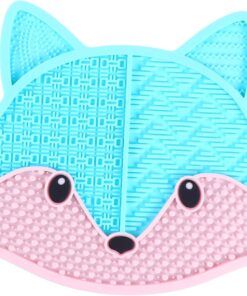 Tapis de Nettoyage pour Outils Cosmétiques en Silicone Bleu | Ventouse Intégrée, Compartiments de Nettoyage Variés, Design Pratique pour Accessoires de Maquillage