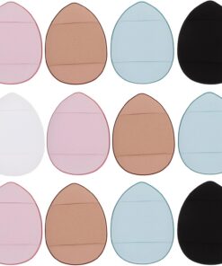 Gatuida 12pièces Houppettes pour Fond de Teint et Poudre Accessoires de Maquillage Pratiques Disques de Poudre Portable Outils Cosmétiques pour Filles