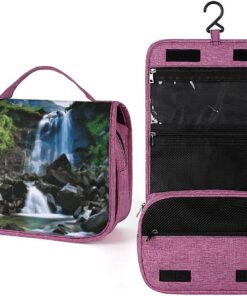 Trousse de toilette cascade pour homme et femme, trousse de maquillage portable à crochet de suspension, trousse de maquillage pour accessoires, shampooing, conteneur pleine grandeur