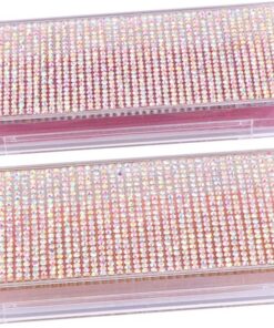 Boîte de Rangement pour Faux Cils en Plastique 2 Pièces, Étui | Couvercle Transparent, Fermeture Facile, pour Cils et Outils, Usage Personnel Salon