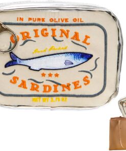 Trousse de toilette - Trousse de toilette de - Accessoires de | rangement amusants en conserve de sardines - Sac de rangement en matériau durable - Style fait à la main - Outil de qualité