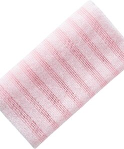 Générique Striped Scrub Towel - Body Cloth for Daily Washing | Soft Texture Build with Long Reach Design, Quick Dry Comfort, Home Dormitory Travel Business Trip Bath Cleaning Tool