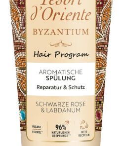 Tesori d'Oriente Hair Program Après-shampoing « Byzantium » | Après-shampoing aromatique à la rose noire et au labdanum | Réparation et protection pour cheveux abîmés | Rituel de bien-être pour le