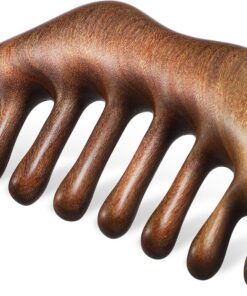 Healeved Peigne De Massage Bois Naturel Peigne à Dents Larges Pour Démêler Et Masser Les Cheveux Outil De Portable Pour Femmes Détente Et Soin Capillaire