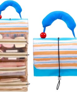Trousse de toilette de grande capacité, trousse de de , pochette à compartiments pliable, rangement facile, organiseur de cosmétiques enroulable pour salle de bain, activités de plein