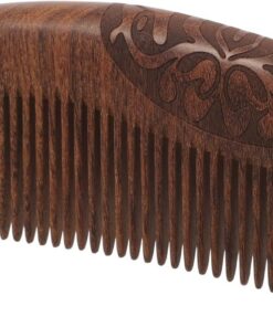 VOSAREA Peigne à Cheveux en Bois de Sculpté, Antistatique Massage Cuir Chevelu, Design Délicat et Élégant pour Soins Capillaires Quotidiens