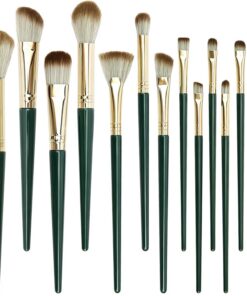 Lot de 14 pinceaux de maquillage professionnels pour fard à paupières et visage