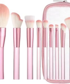 Lot de pinceaux de maquillage 2024 avec sac de rangement, kit d'outils cosmétiques multifonctionnels pour application professionnelle (C, taille unique)