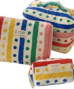 Trousse de maquillage de voyage, grande capacité avec fermeture éclair, trousse de toilette arc-en-ciel, accessoires organisateurs arc-en-ciel, Set