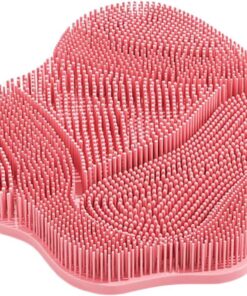 Shower Foot Scrubber, Non Slip Silicone Mat, Bath Body Brush, 11.81x11.02 Inches, Gentle Cleaner for Men Women Travel Pedicure Bathroom Floor Elderly Friends Care Use