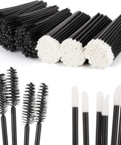 Tbestmax Lot de 600 brosses à mascara et pinceaux à lèvres, rouges à lèvres, brosses à sourcils pour extensions de cils, applicateurs de maquillage jetables, kits d'outils de beauté