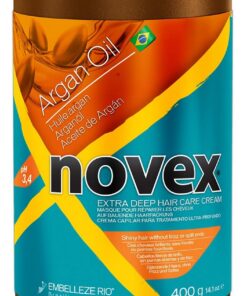NOVEX Masque capillaire profond à l'huile d'argan 414 ml – Prévient et répare les pointes fourchues