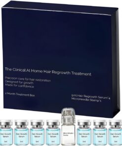 Système De Repousse Capillaire 8 Pièces Stimulateur De Racines Nourrissant | Solution de Soin Capillaire avec 2 Appareils à Microneedles Pour Croissance Densité Folliculaire Épaississement Soins