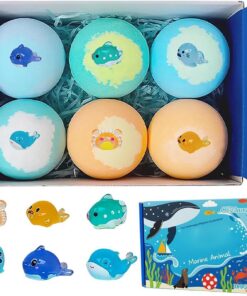 Bubble Bath Ball, Fizzy Bath Device Set, Animal Surprise Toy Wash, Relaxing Body Cleanser Kit, Foaming Spa Experience for Kids Boys Girls Home Tub Travel Hotel Use Relaxation Offer Set