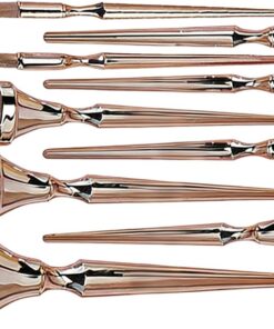 Trousse de Pinceaux de Maquillage 9 Pièces Outils Doux en Charbon | Set d'Accessoires de Beauté Pour Étudiants Artistes Mariage Salon Maison Fêtes