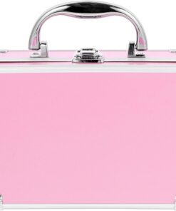 HEMOTON Aluminum Alloy Cosmetic Organizer Portable Tool Box 20x14x9cm Lightweight Storage Case For Travel And Daily Use