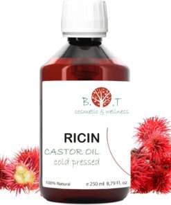 Huile de Ricin Organique, Sérum pour Cils et Sourcils, Huile Cheveux et Capillaire, Pousse Cheveux et Barbe Très Rapide, Anti Chute Naturel, Ongles et Cuticules, BIO Castor Oil 250 ml
