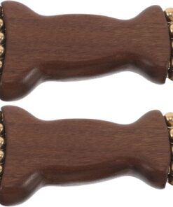 ULTECHNOVO Masseur Facial Outil de Massage Portable en Bois de Santal Vert Rouleaux à Perles Doubles pour Soins du Visage et Relaxation Spa