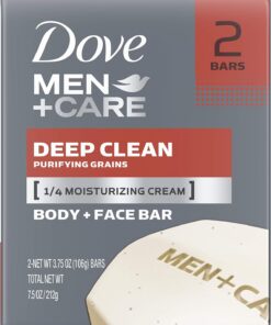 Dove Men+Care Body and Face Bar, Deep Clean 4 oz, 2 Bar by Dove