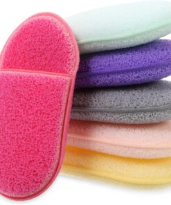 Lot de 6 Éponges Nettoyantes pour Visage, Outils de Nettoyage de Peau Faciles à Transporter et Hydratants, pour Démaquillage Quotidien Couleur Aléatoire