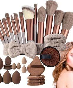 Pinceaux De Kit De Beauté 33 Pièces | Ensemble D'outils Cosmétiques Doux Confortable À Utiliser Pour Femmes Et Filles