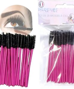 PARENCE.- 20PCS Brosses à Cils semi-réutilisable et lavable en fibre douce premium siliconé (Lot de 2)