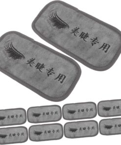 Healeved 10 Pièces Coussinets Réutilisables pour Extensions de Cils Coton Doux Protège-front Ajustable pour Salon de Beauté Accessoires Précis pour Application Eyelash Extensions