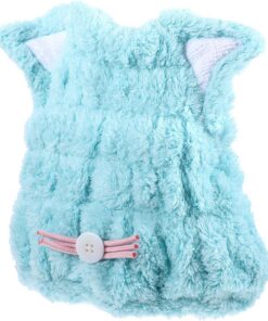 Artibetter Bonnet de Bain Absorbant D’Oreilles de Chat Bleu, Bonnet à Séchage Rapide pour Cheveux, Accessoire Léger et Doux pour Soins Capillaires à Domicile Voyage Style Plusieurs Styles