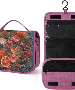 Trousse de toilette en relief pour homme et femme, crochet de suspension portable, trousse de maquillage, trousse de maquillage pour accessoires, shampooing, conteneur pleine grandeur