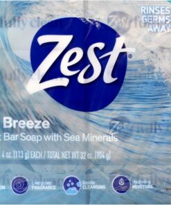 Zest 8-Bar Bath Size Soap, Ocean Breeze, 4 Ounce by Zest