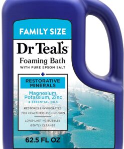 Dr Teal's Bain moussant avec sel d'Epsom pur, minéraux réparateurs avec magnésium, potassium, zinc et huiles essentielles, 1,8 l