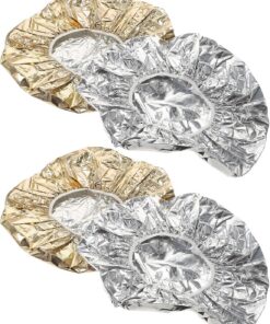 Artibetter Bonnets en Papier D'aluminium Conditionnement Profond pour Soins Capillaires Lot de 4 Faciles à Nettoyer, Adaptés pour Coiffure Cheveux