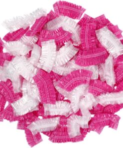 STOBAZA Protège-oreilles Pe Bande Élastique Renforcée Jetables en Plastique Lot de 200 Pièces, pour Bain et Soins Capillaires à Domicile