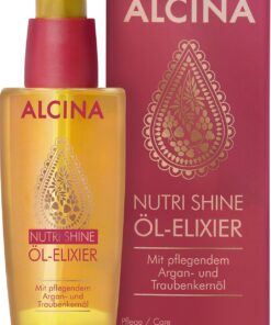 ALCINA Nutri Shine Elixir à l'huile | 1 x 50 ml | Huile capillaire pour cheveux soyeux et brillants | Soin des cheveux riche | Sans alourdir | Formule à l'huile non grasse
