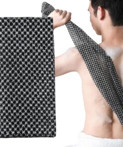 Générique Shower Scrubber Cloth - Body exfoliatings Wash Cloth with | Stripes Design | Gentle Cleaning Tool for Home Dormitory Bathroom Travel Business Trip Daily Bath Use, 21x100cm/25x100cm