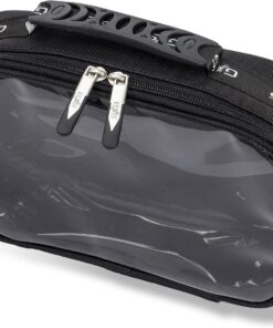 GlamTraveler Pouch Sacs Inlay 270 x 165 x 75 mm, Sac à Maquillage recouvert de PVC avec Couvercle Transparent