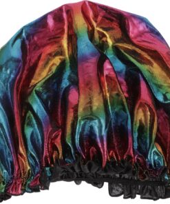 Ciieeo Bonnets de Nuit pour Cheveux Noirs en Polyester, Confortables et Respirants, pour Soins Capillaires et Bains, Adaptés aux Adultes et Patients Atteints de Cancer