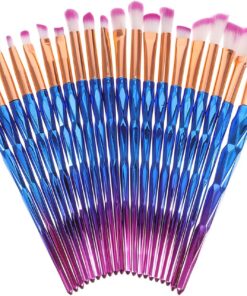 20pièces Set De Pinceaux De Maquillage Avec Poignée Transparente Et Dégradé Pour Femmes Outils Cosmétiques Pratiques Pour Maquillage Quotidien